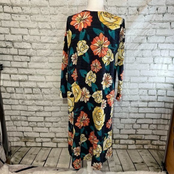 LULAROE Yellow Coral Floral Sarah Medium - Picture 4 of 9